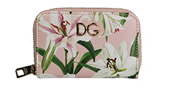 Dolce & Gabbana Floral Zip Wallet, Leather, Pink 3